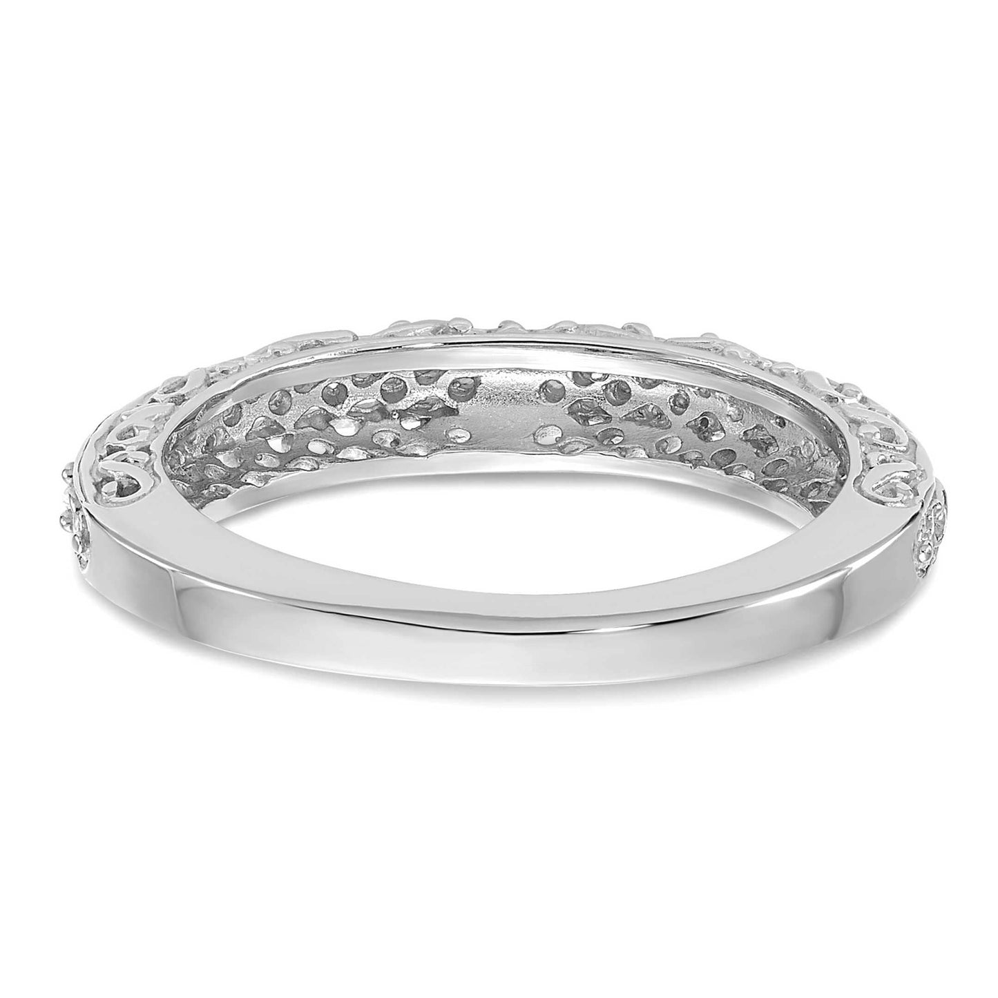 14K Yellow or White Gold Textured Anniversary Band