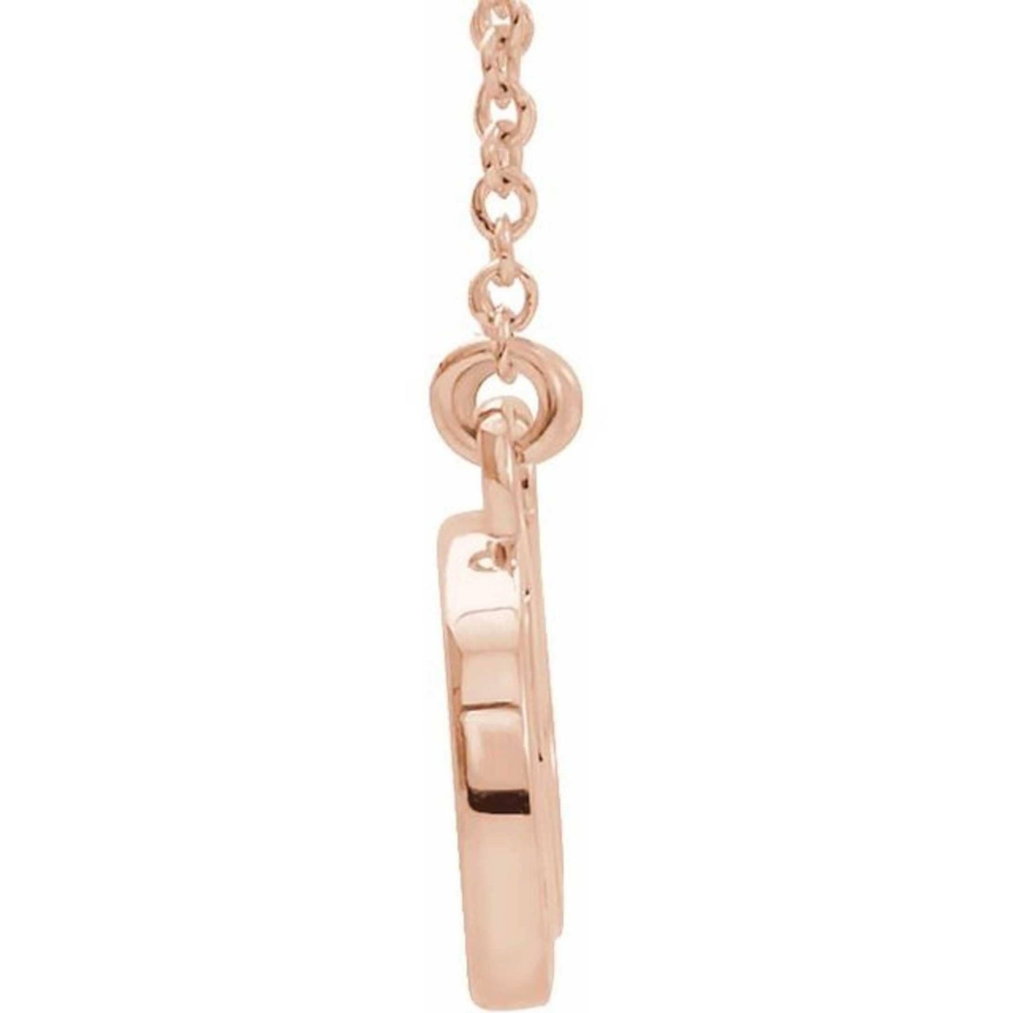 14K Yellow, White, or Rose Gold Infinity-Inspired Love Necklace