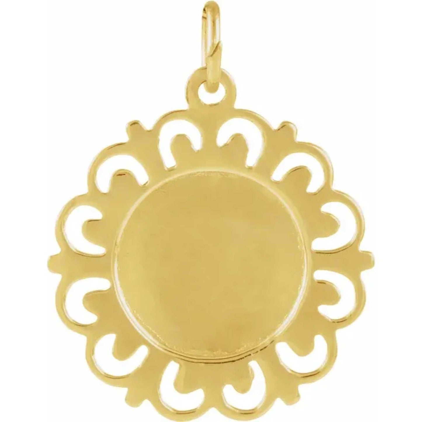14K Yellow Gold Round St. Patrick Medal