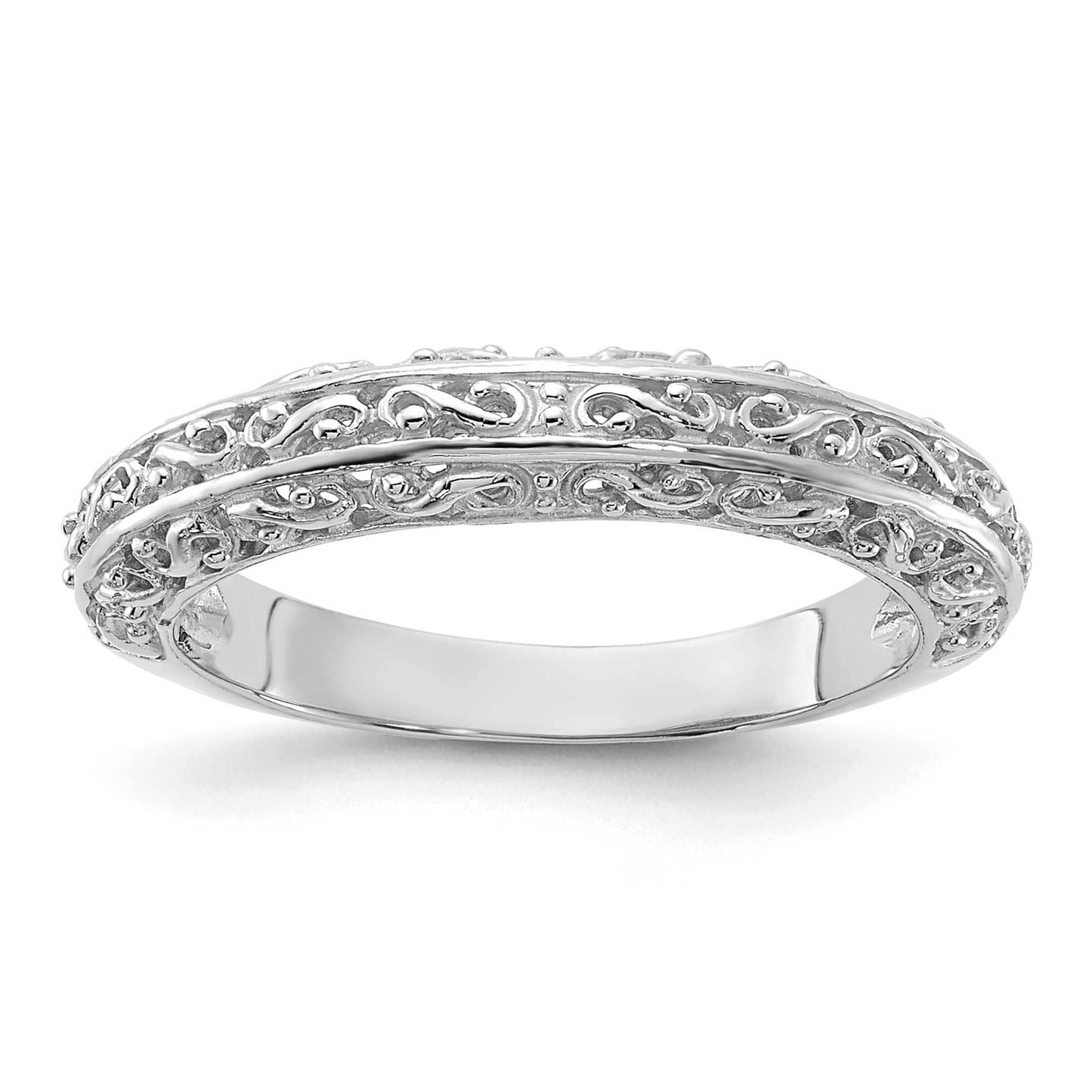 14K Yellow or White Gold Textured Anniversary Band