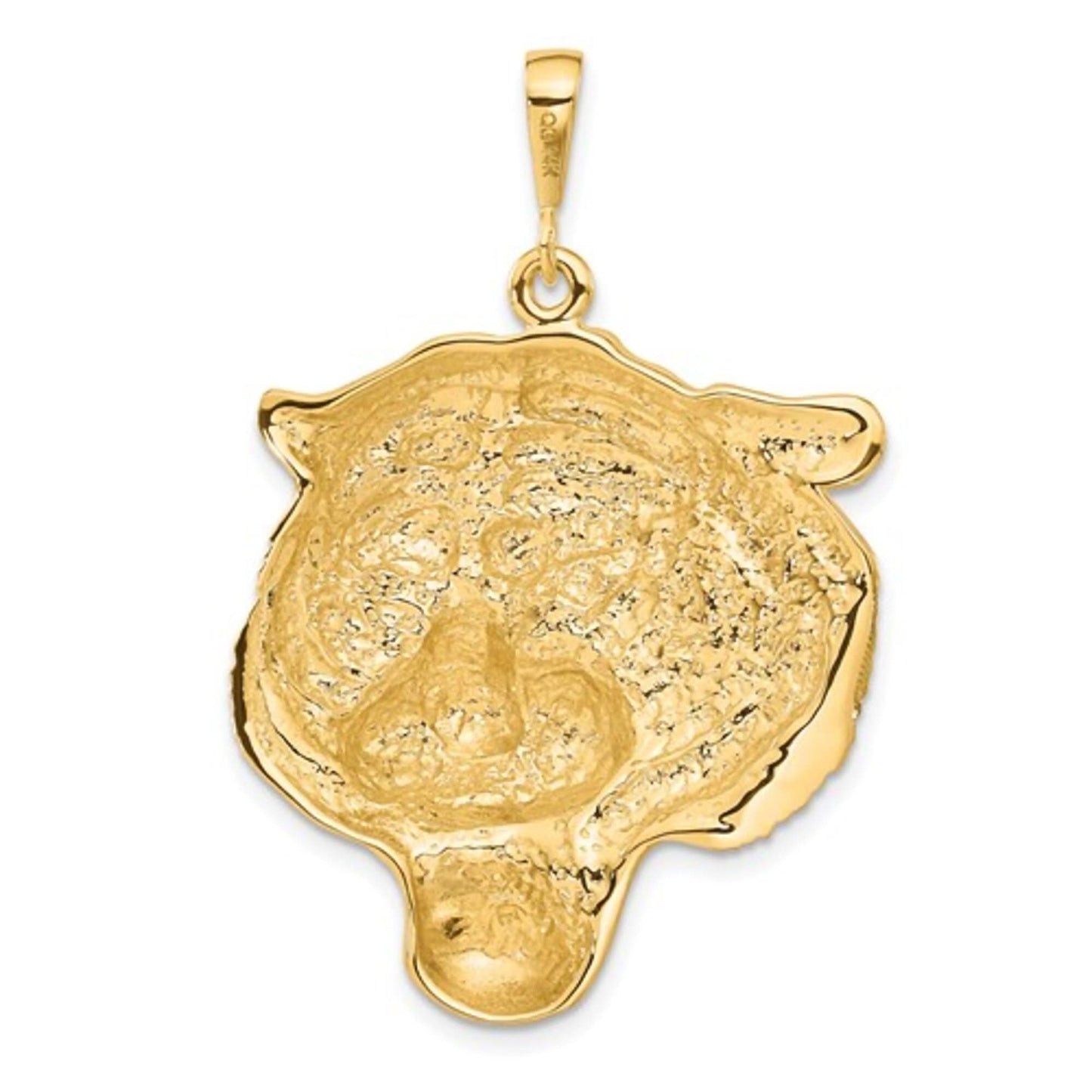 14K Yellow Gold Tigers Head Pendant