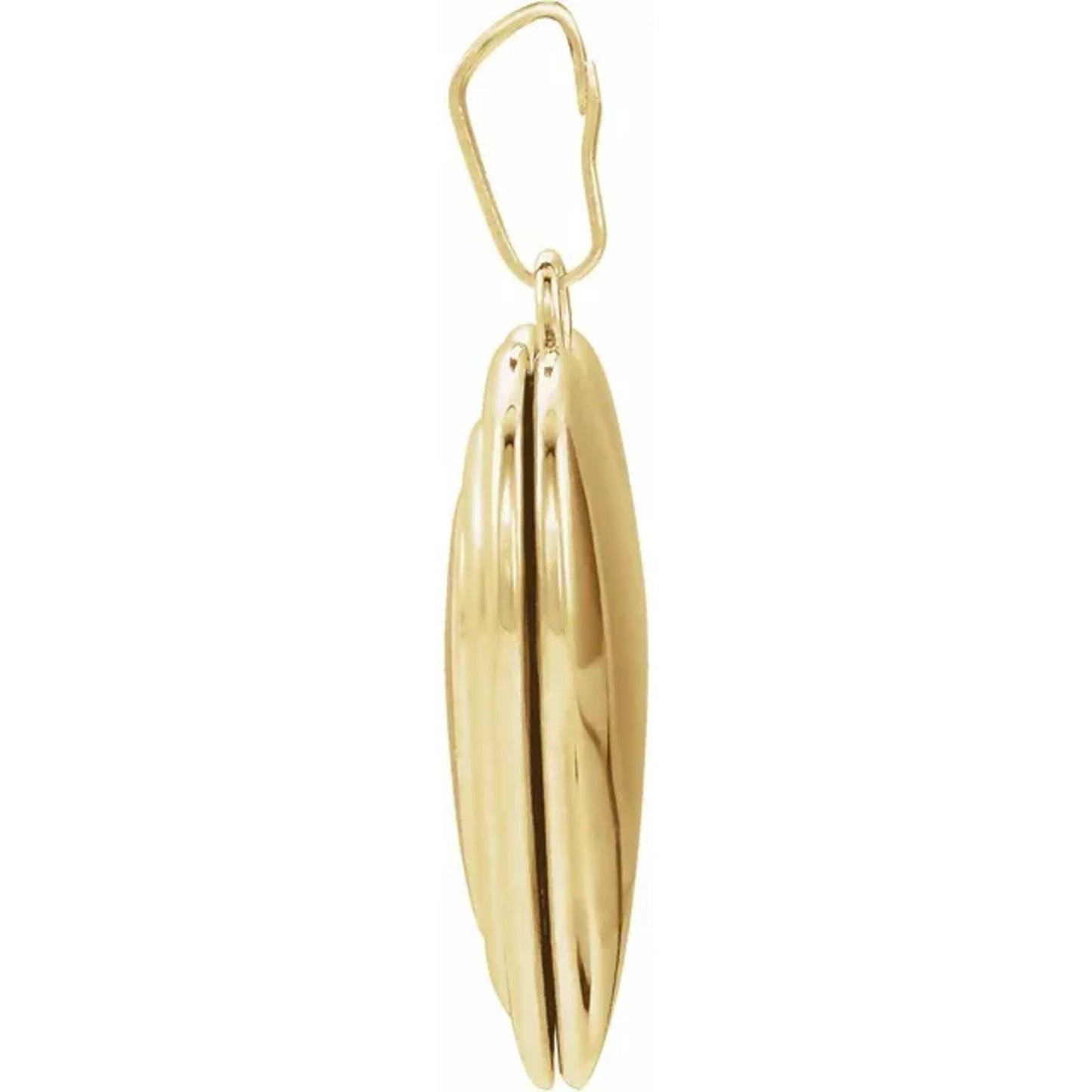 14K Yellow Gold Engravable Heart Locket