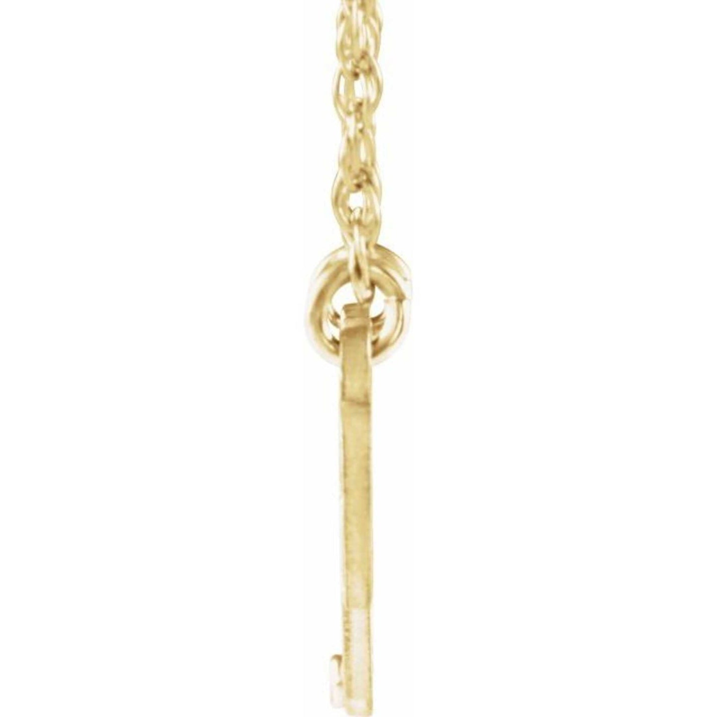 14K Yellow, White, or Rose Gold and Diamond Infinity-Inspired Nameplate Necklace