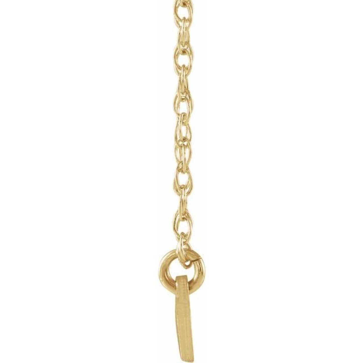 14K Yellow, White, or Rose Gold and Diamond Couples Nameplate Necklace