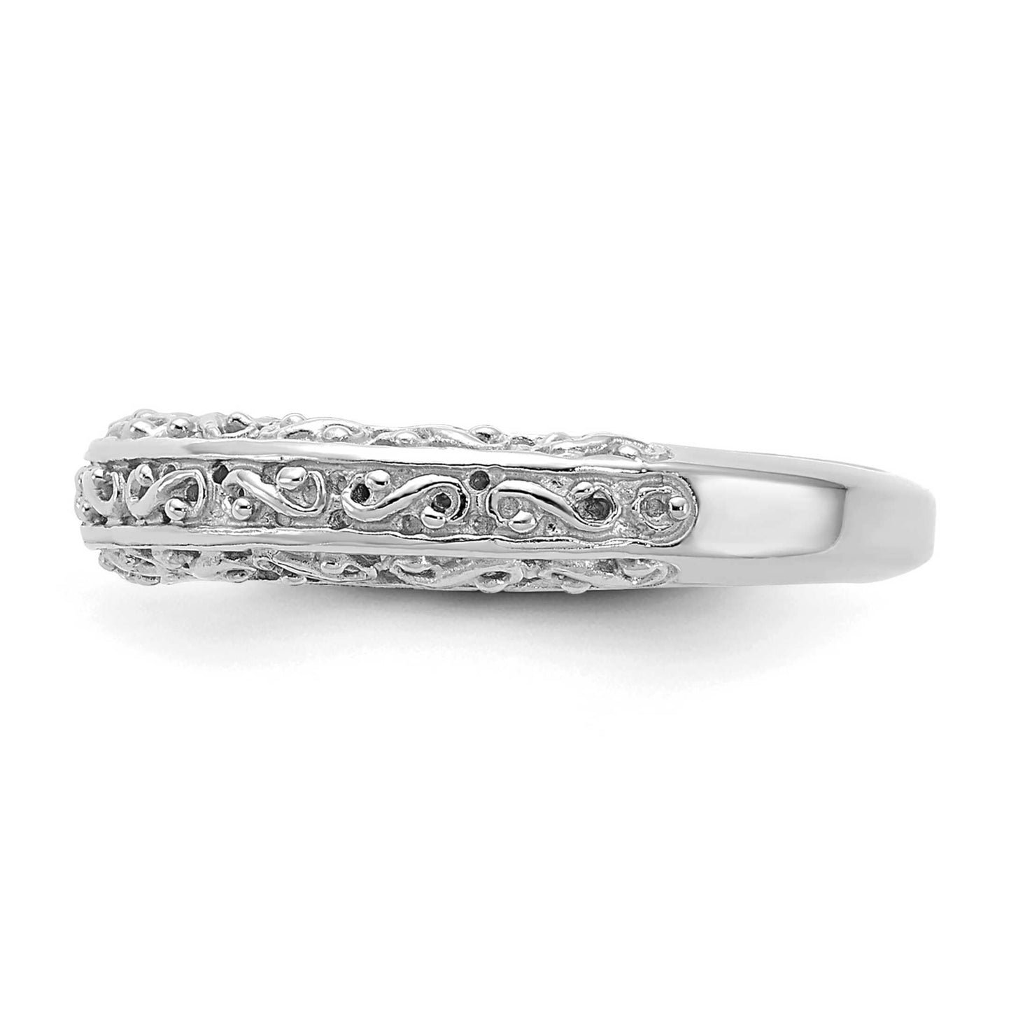 14K Yellow or White Gold Textured Anniversary Band