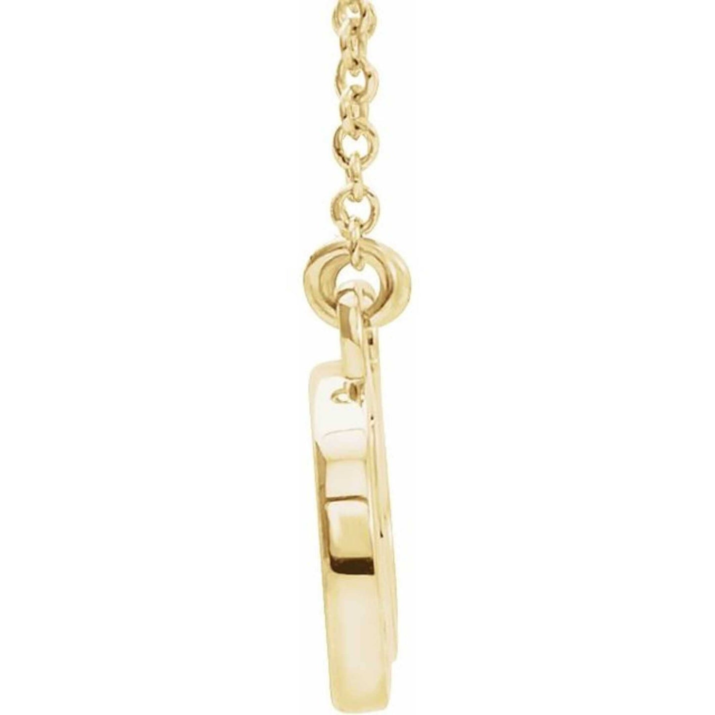 14K Yellow, White, or Rose Gold Infinity-Inspired Love Necklace
