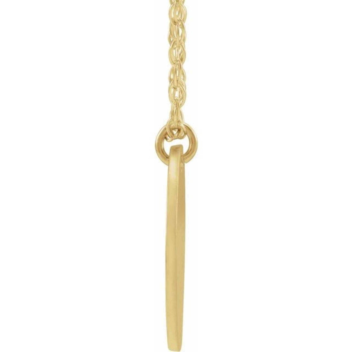 14K Yellow, White, or Rose Gold Personalized Couples Diamond Initial Necklace