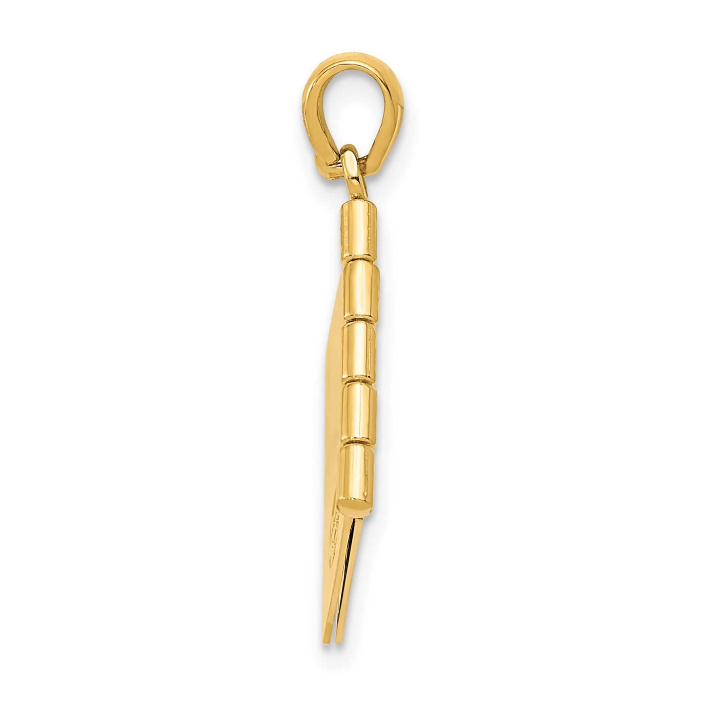 14K Yellow and Rose Gold Moveable 3D Dearest Mom Book Pendant