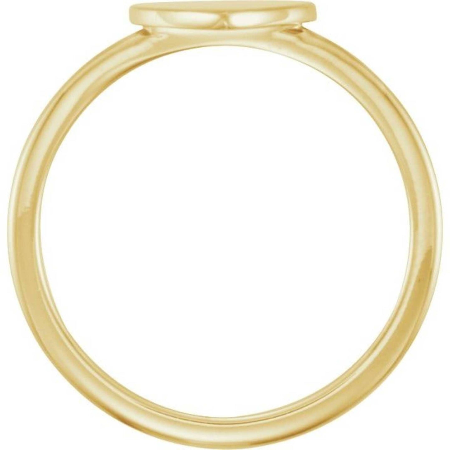 14K Yellow, White, or Rose Gold Engravable Heart Ring