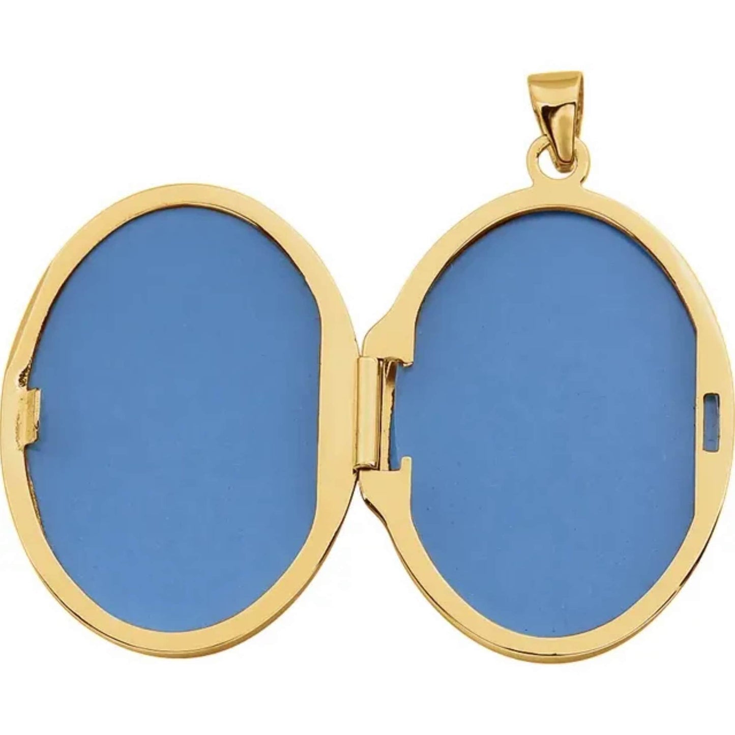 14K Yellow Gold Oval Embossed Locket