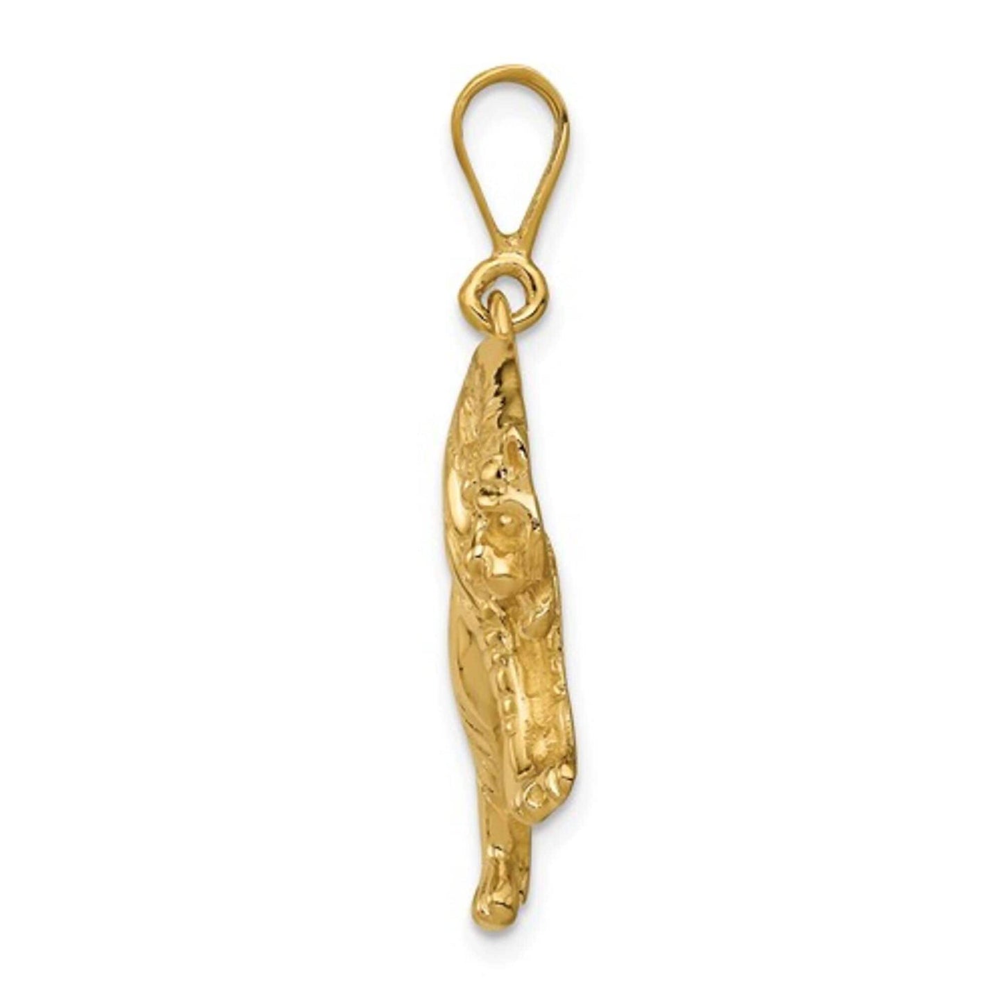 14K Yellow Gold Tiger Pendant