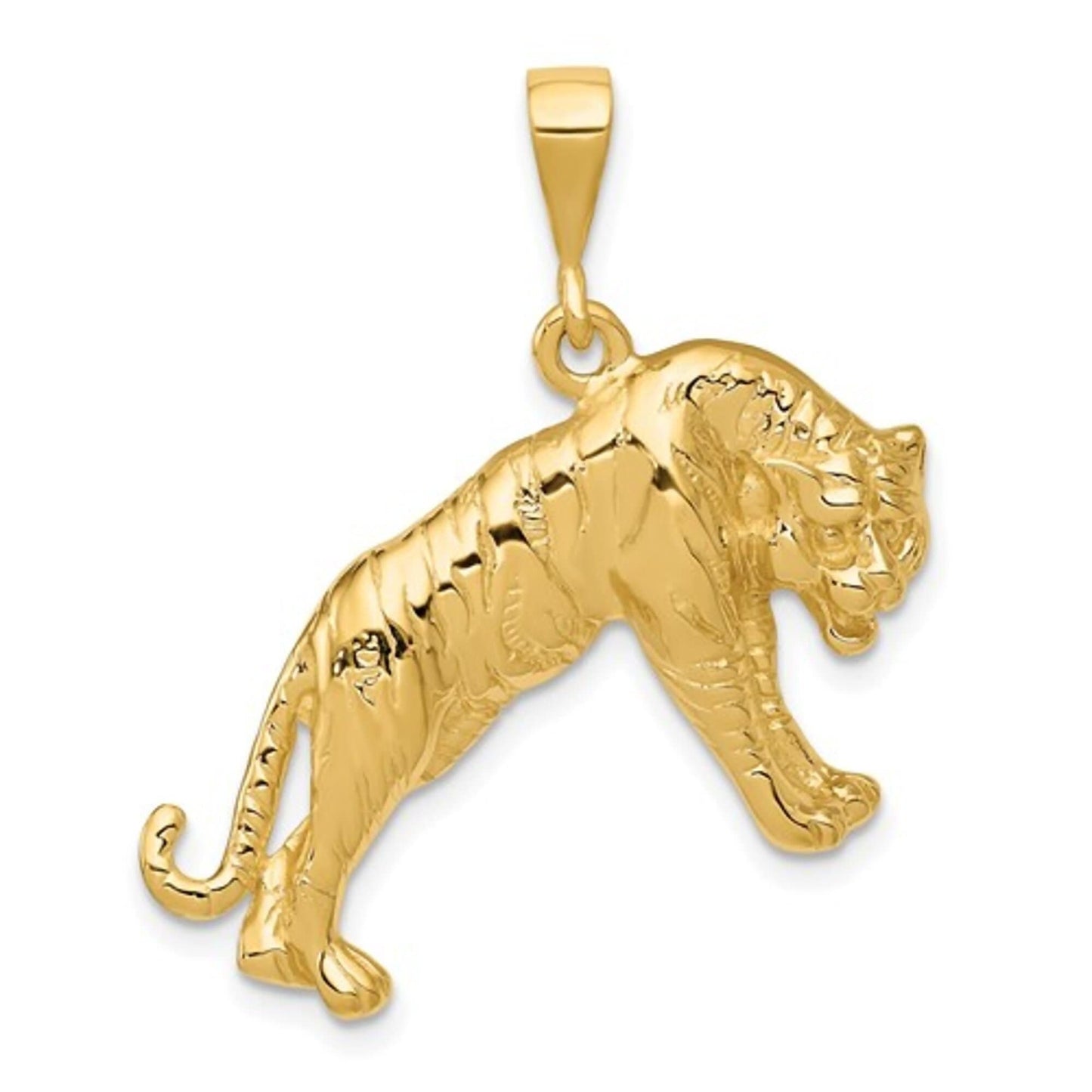 14K Yellow Gold Tiger Pendant