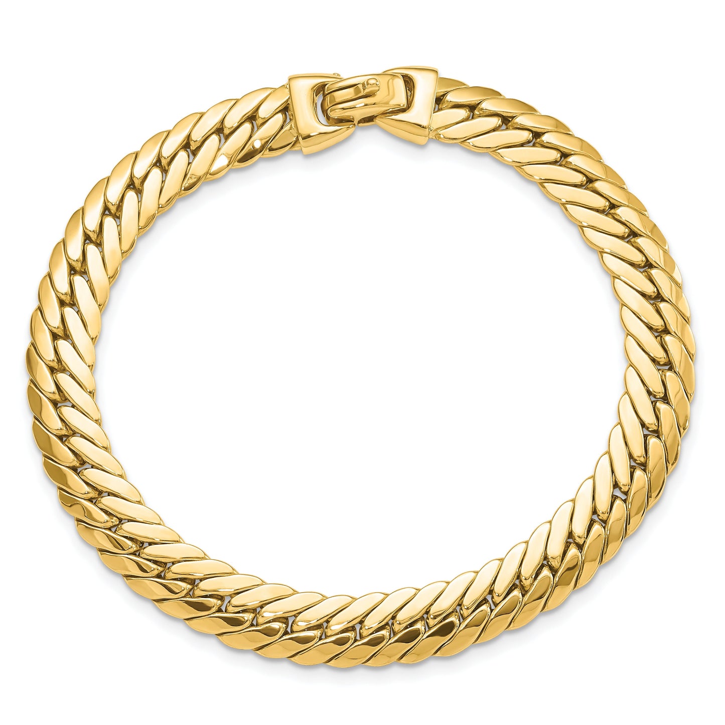 14K Yellow Gold Large Snake Chain 7.5" Bracelet