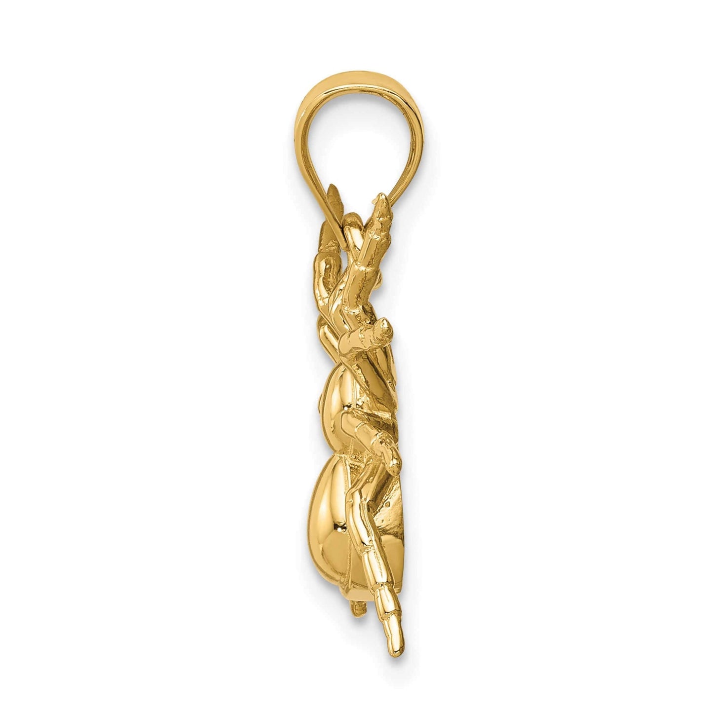 14K Yellow Gold Spider Pendant