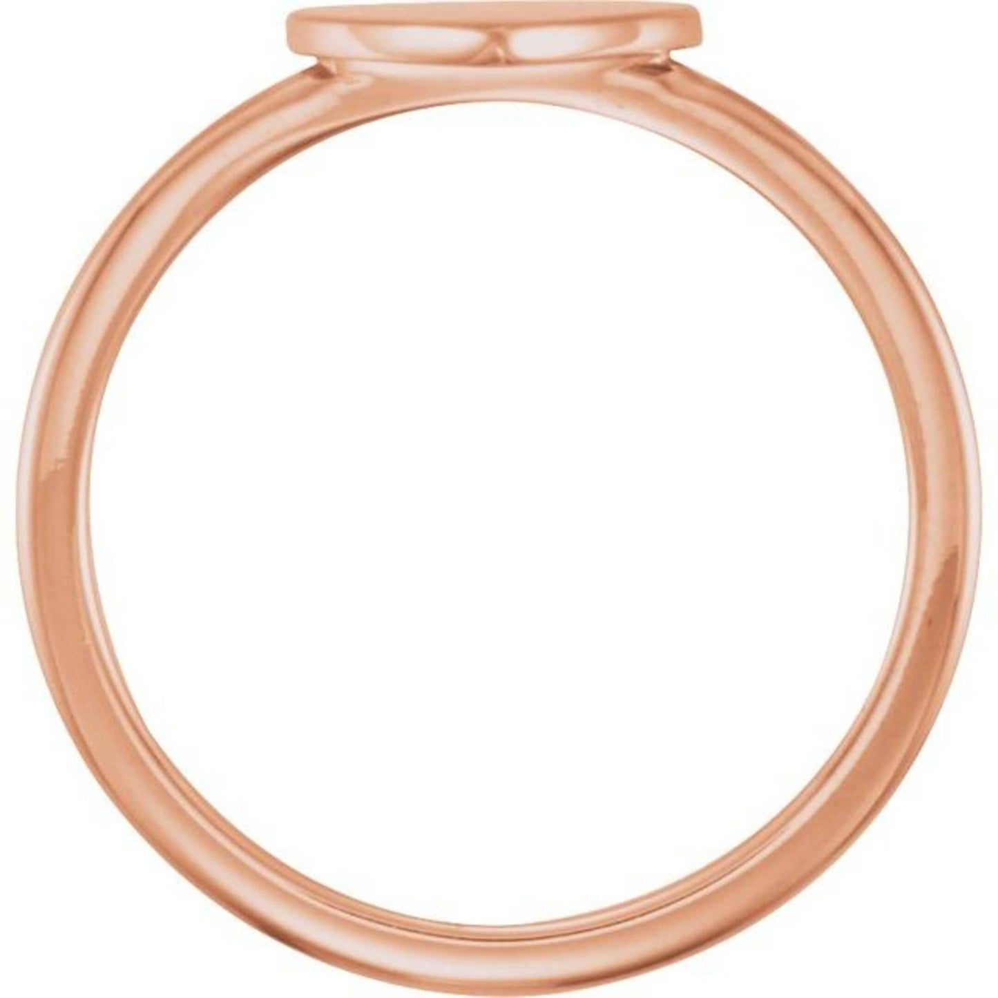 14K Yellow, White, or Rose Gold Engravable Heart Ring