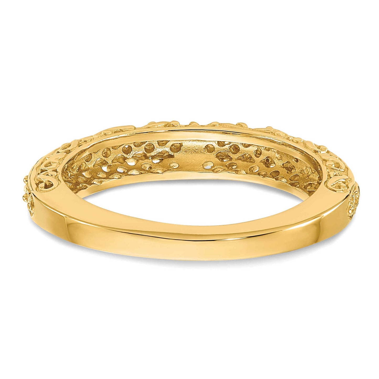 14K Yellow or White Gold Textured Anniversary Band