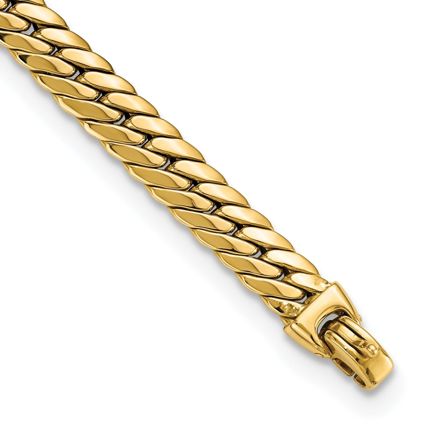 14K Yellow Gold Large Snake Chain 7.5" Bracelet