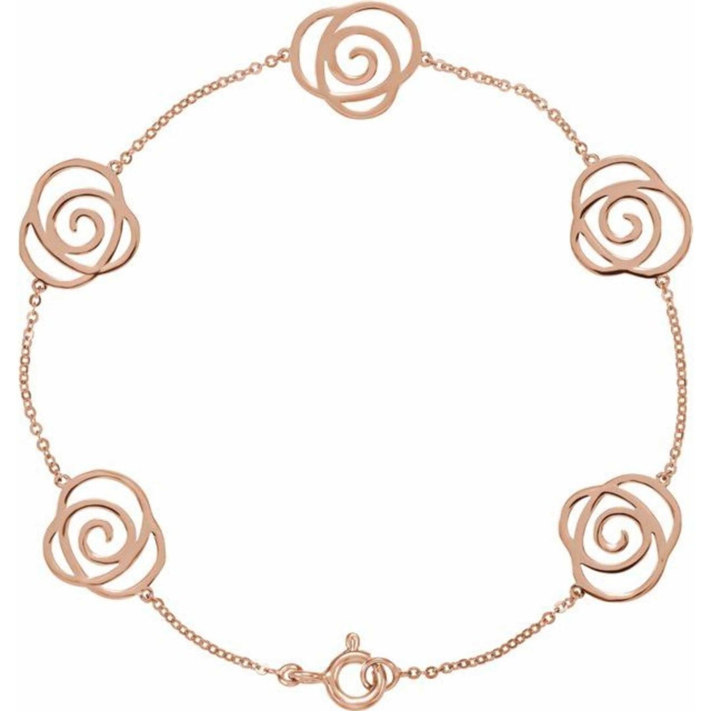 14K Rose Gold Floral-Inspired Bracelet