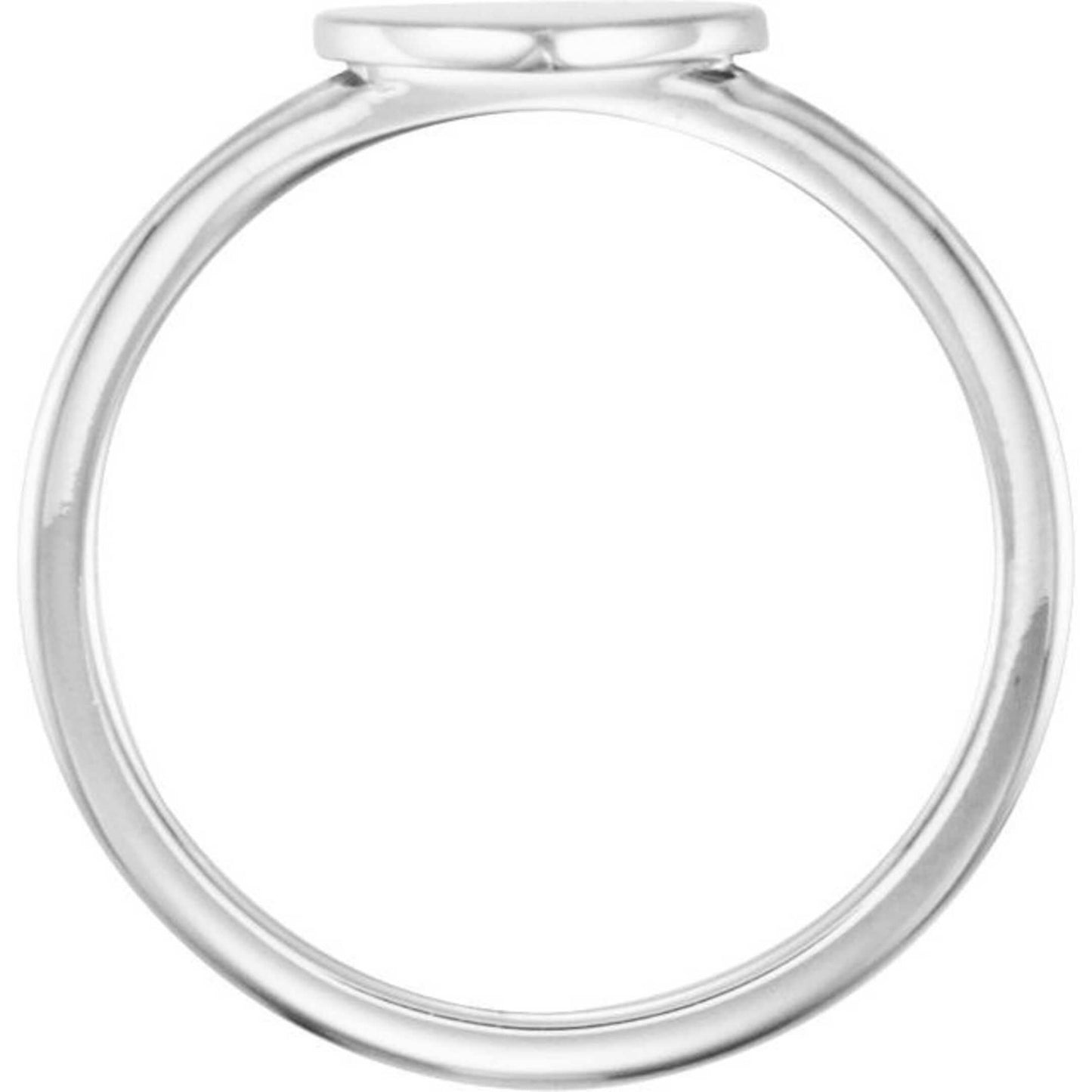 14K Yellow, White, or Rose Gold Engravable Heart Ring
